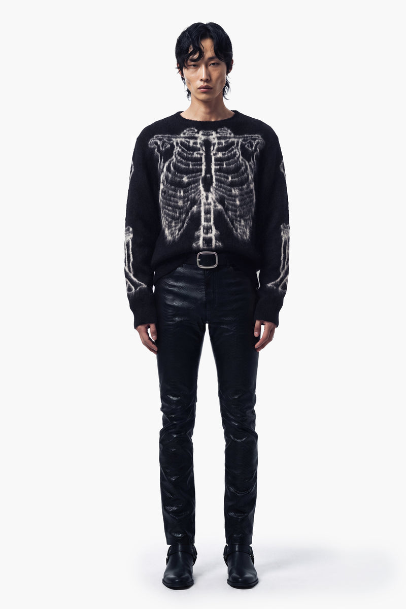 REVERSE SKELETON JUMPER - BLACK