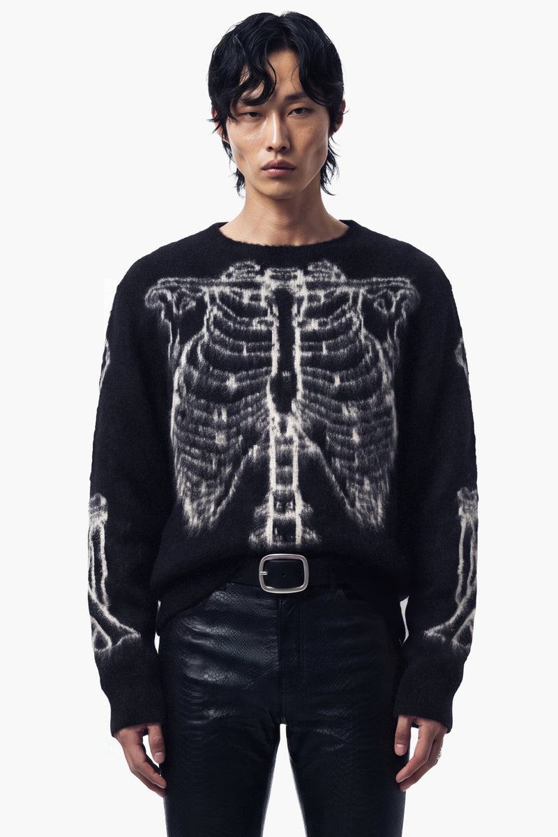 REVERSE SKELETON JUMPER - BLACK