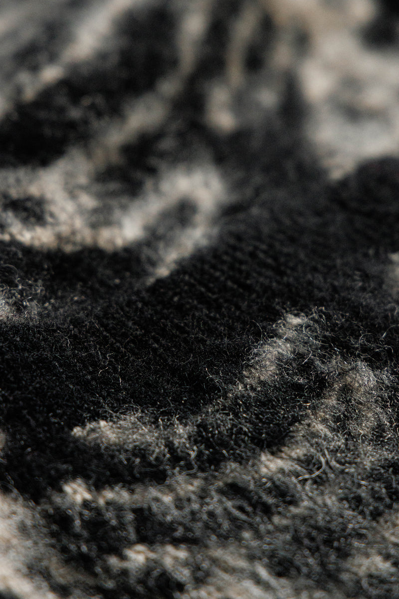 REVERSE SKELETON OVERSIZED CARDIGAN - BLACK & BONE