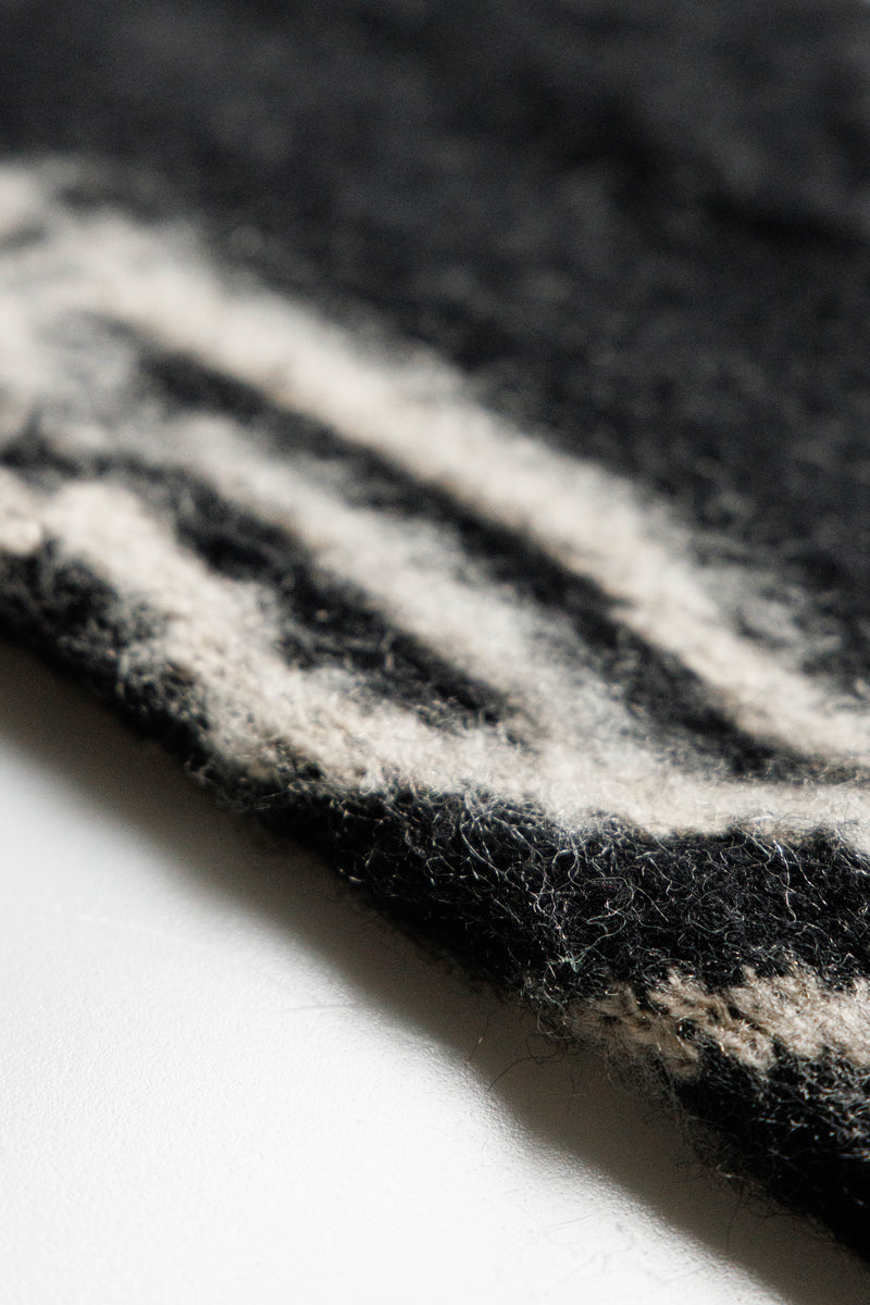 REVERSE SKELETON OVERSIZED CARDIGAN - BLACK & BONE