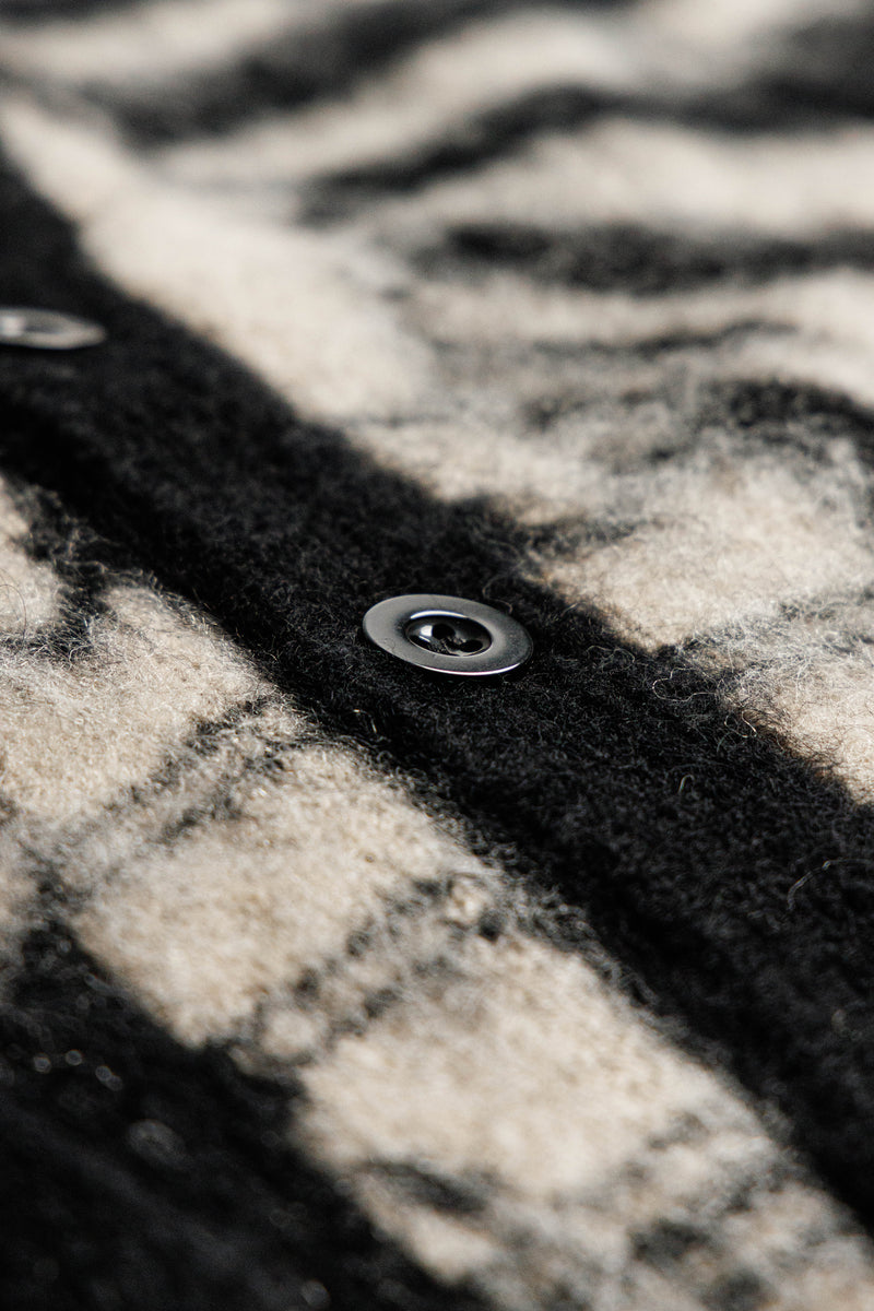 SKELETON OVERSIZED CARDIGAN - BLACK & BONE