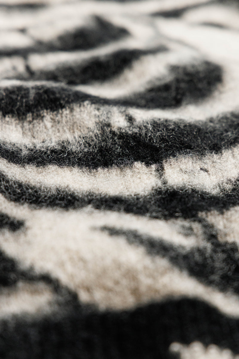 SKELETON OVERSIZED CARDIGAN - BLACK & BONE