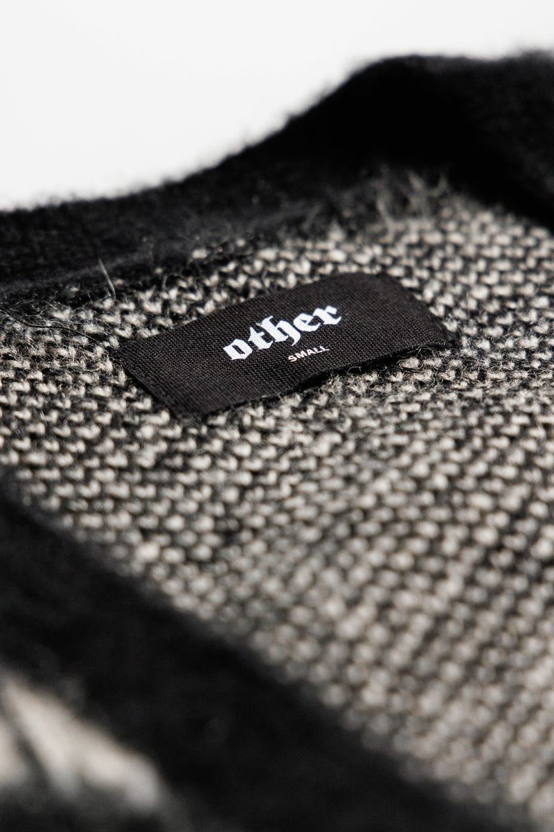 SKELETON OVERSIZED CARDIGAN - BLACK & BONE