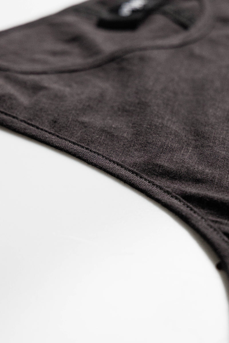 Slub Vest Black