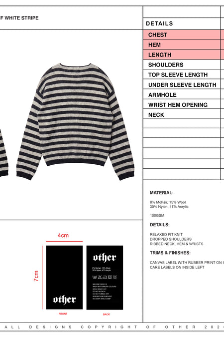 Stripe Knit jumper - Black & Off White