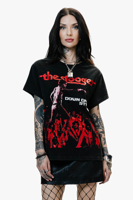 IGGY & THE STOOGES DOWN ON THE STREET VINTAGE T-SHIRT