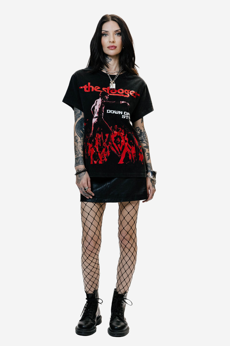 IGGY & THE STOOGES DOWN ON THE STREET VINTAGE T-SHIRT