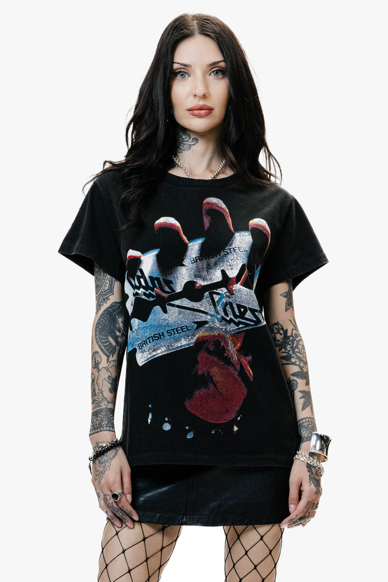 JUDAS PRIEST BRITISH STEEL VINTAGE T-SHIRT