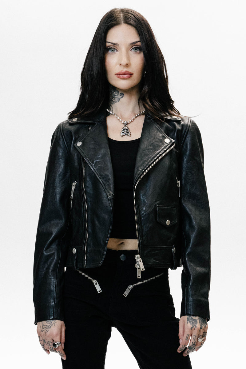 COLT LEATHER BIKER JACKET | VINTAGE BLACK