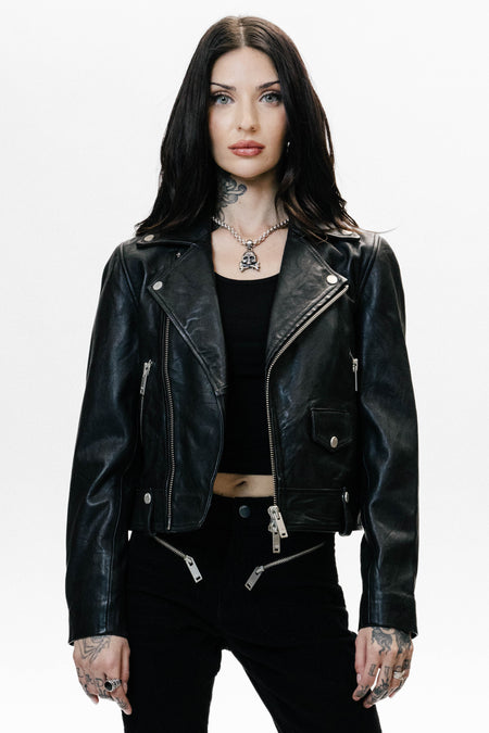 COLT LEATHER BIKER JACKET | VINTAGE BLACK