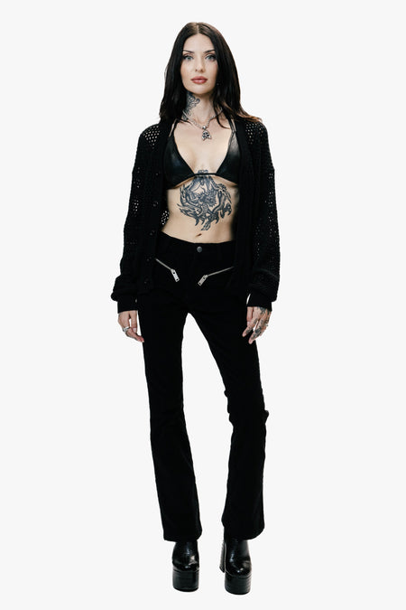 Oversized Weave Knit Cardigan