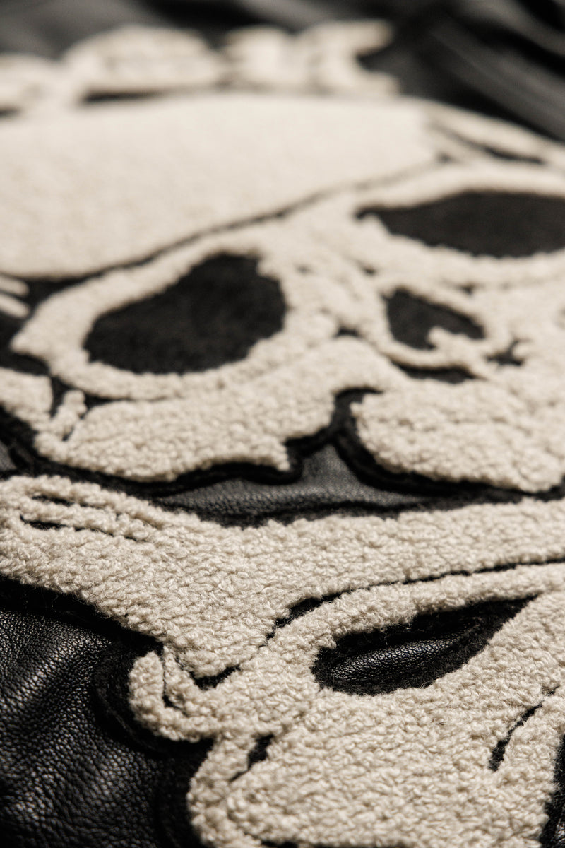 The Skull & Crossbones Patch Deuce Biker Jacket