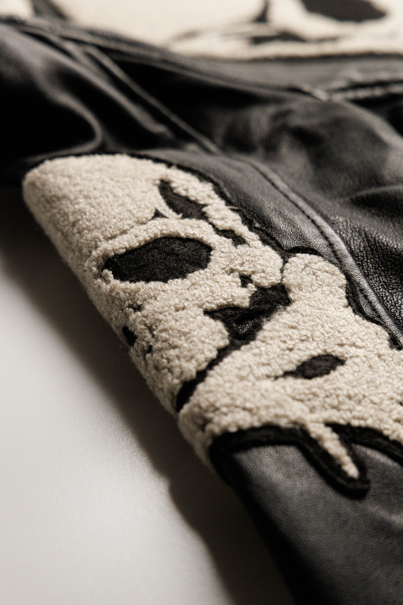 The Skull & Crossbones Patch Deuce Biker Jacket
