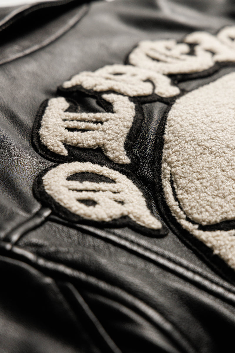 The Skull & Crossbones Patch Deuce Biker Jacket
