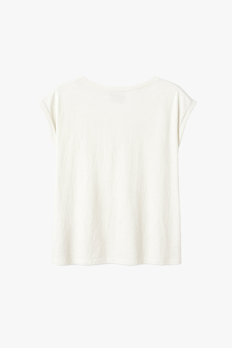 Lazarus Scoop Neck T-Shirt - Bone