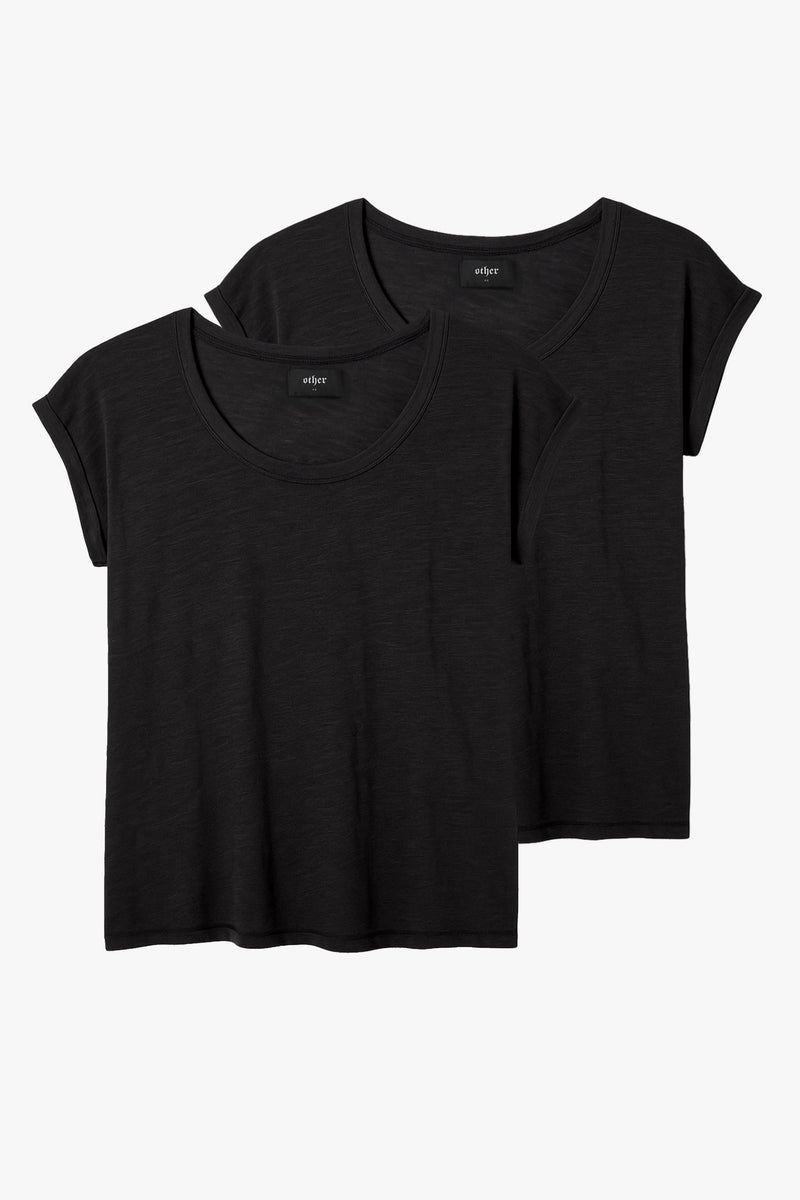 Lazarus Scoop Neck T-Shirt Bundle | Black