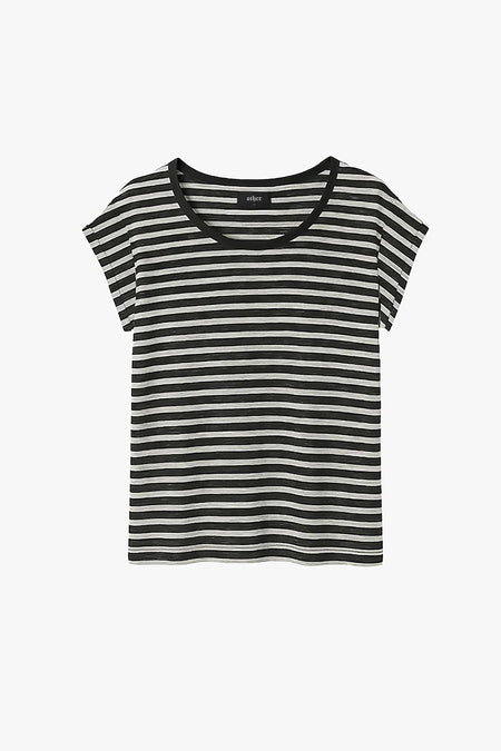Lazarus Scoop Neck T-Shirt - Stripe