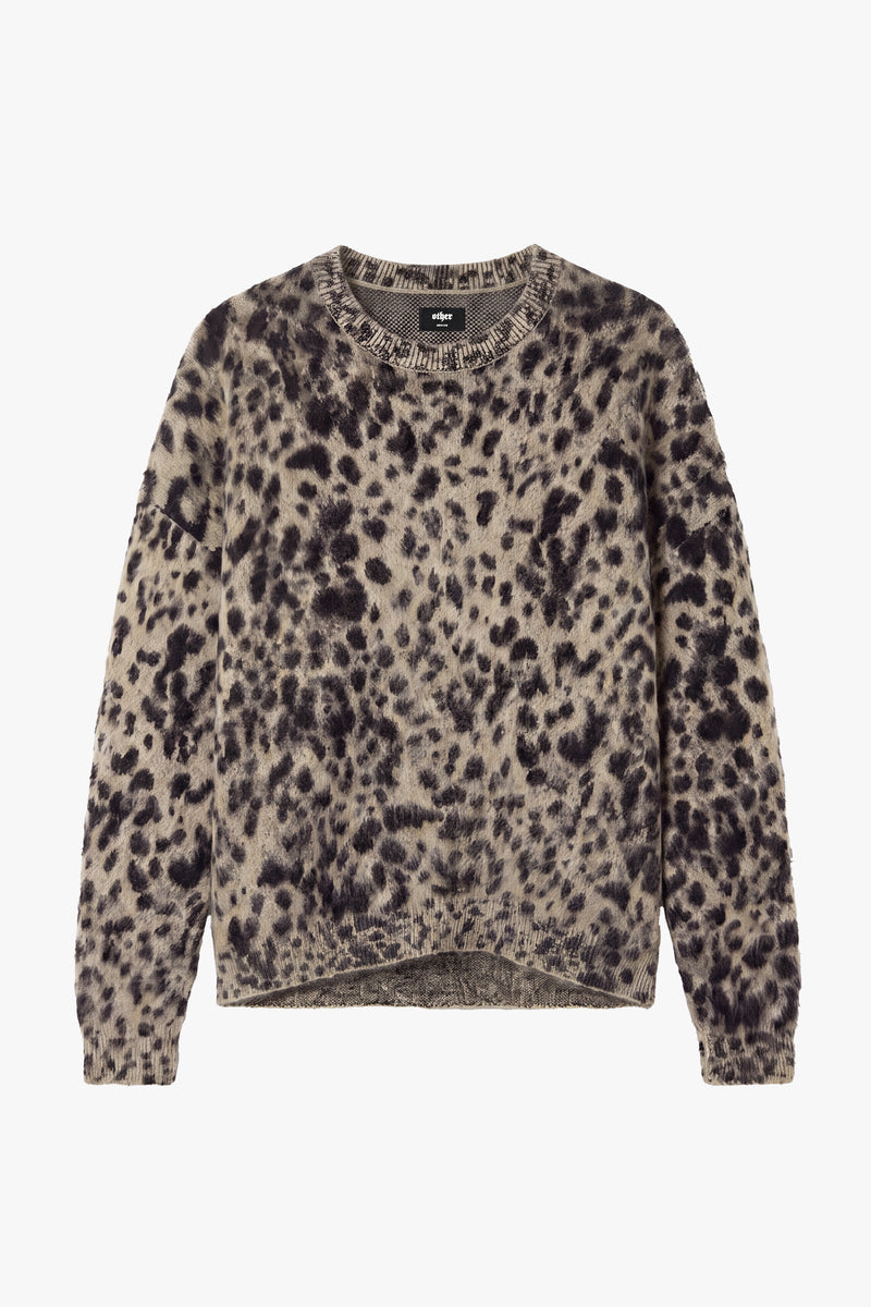 Berwick Brushed Mohair Knit Jumper - Leopard