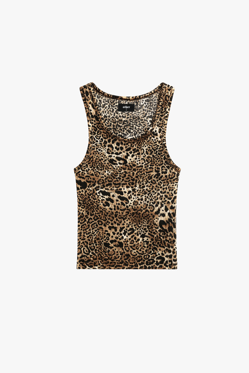 Leopard Print Cropped Beater