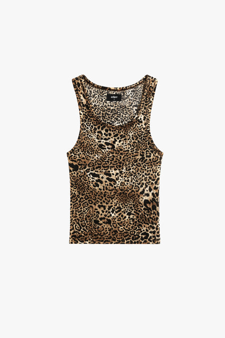 Leopard Print Cropped Beater