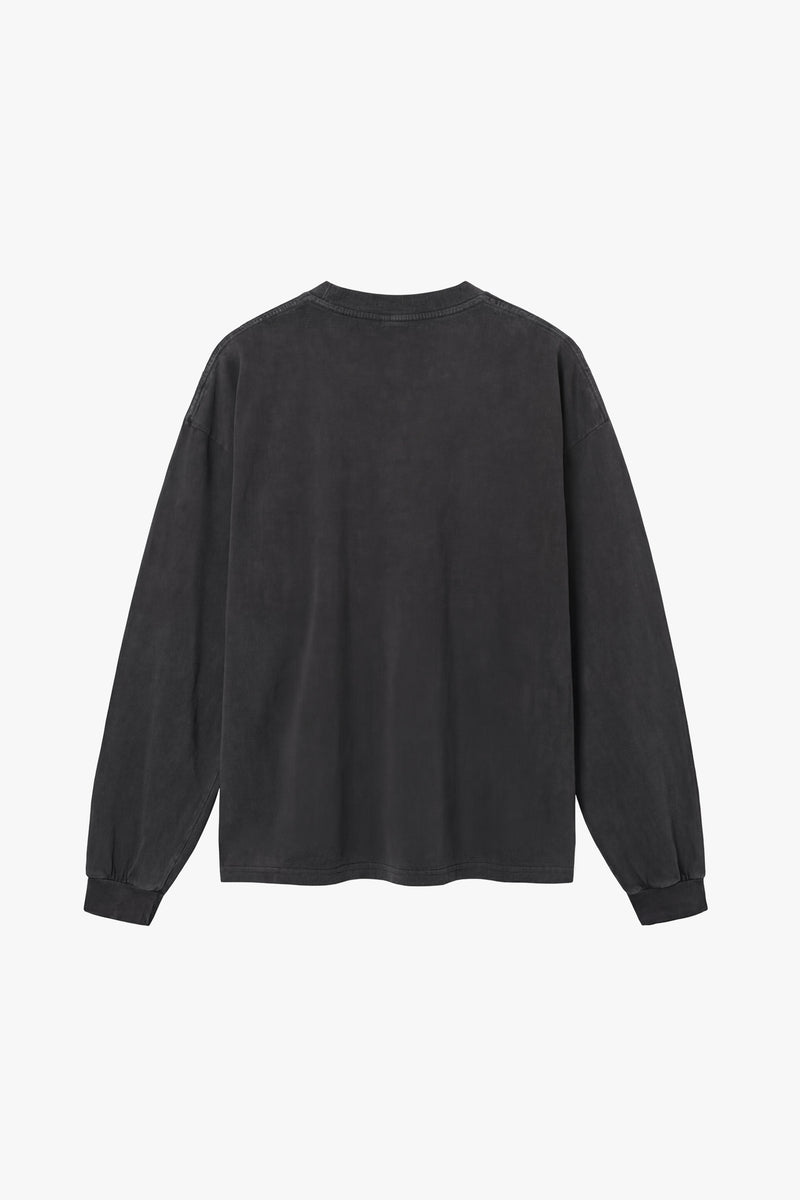 Vintage Issue Oversized L/S T-Shirt - Vintage Black-Women