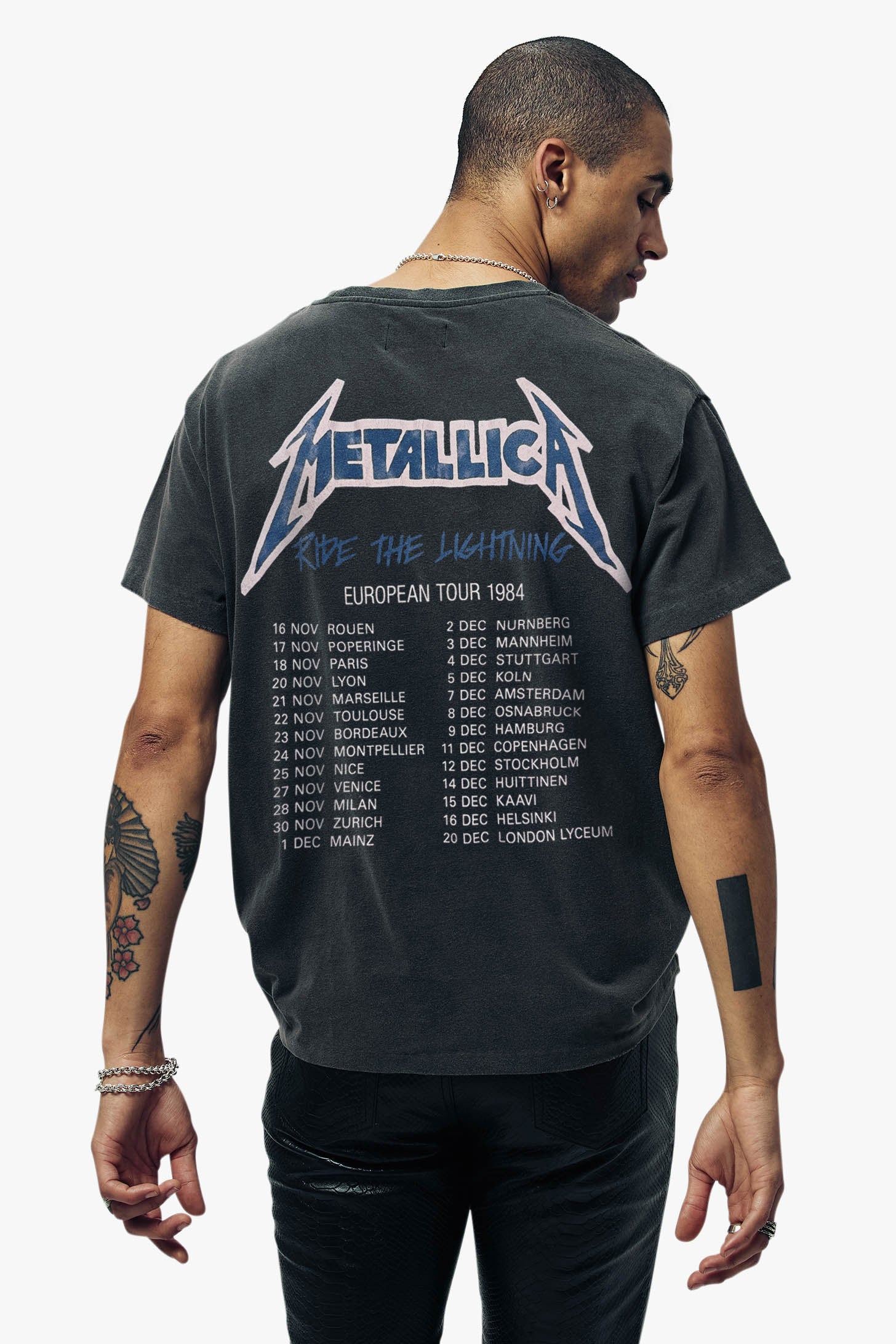 METALLICA RIDE THE LIGHTNING EURO TOUR VINTAGE T-SHIRT ‐ OTHER