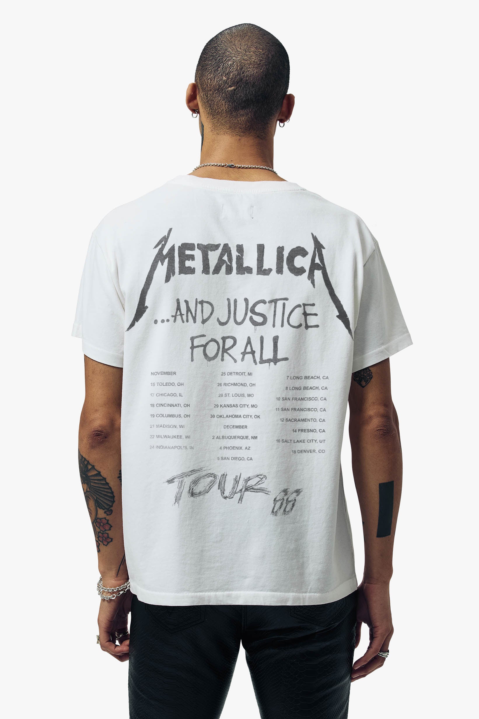METALLICA AND JUSTICE FOR ALL US TOUR VINTAGE T-SHIRT ‐ OTHER