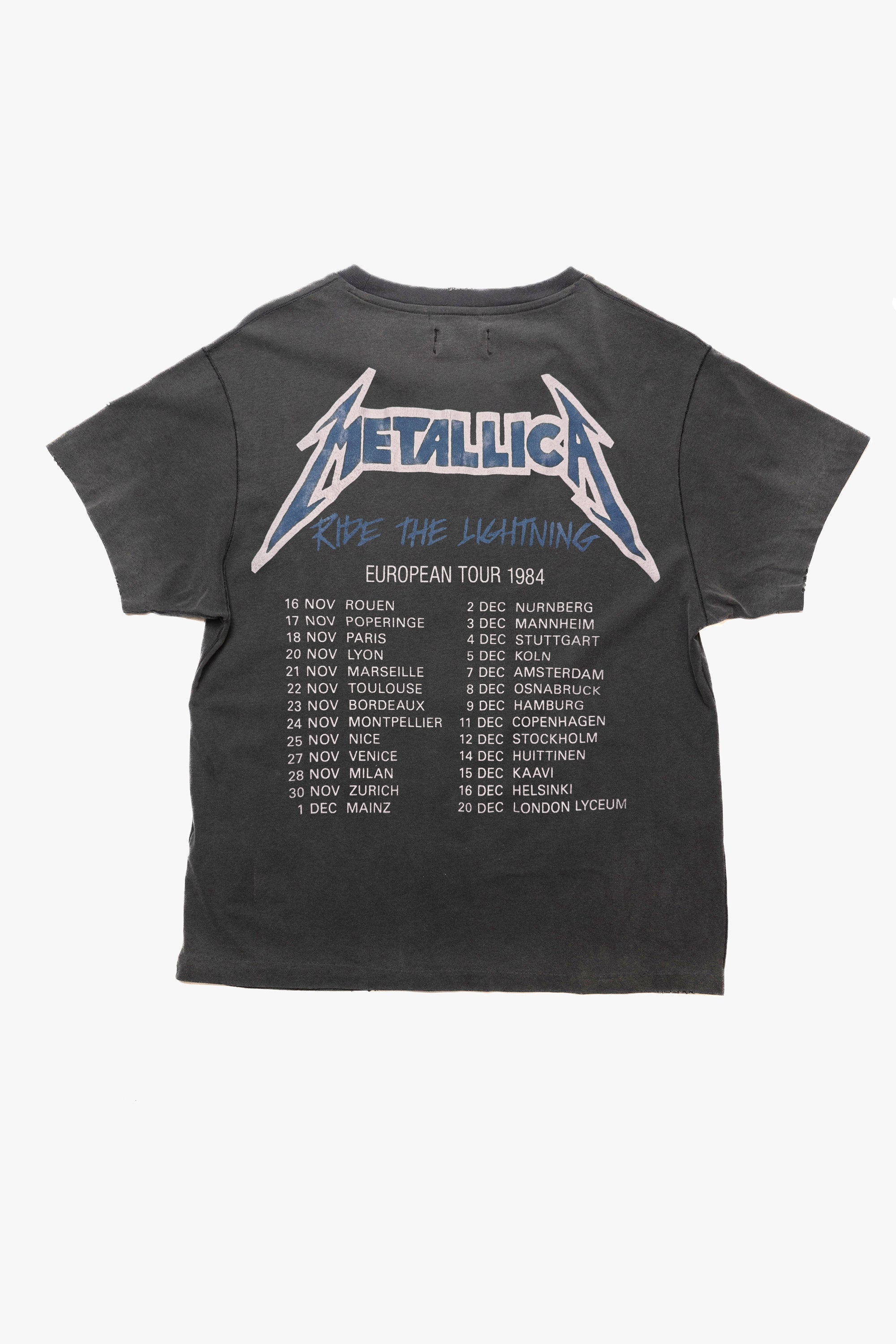 METALLICA RIDE THE LIGHTNING EURO TOUR VINTAGE T-SHIRT ‐ OTHER