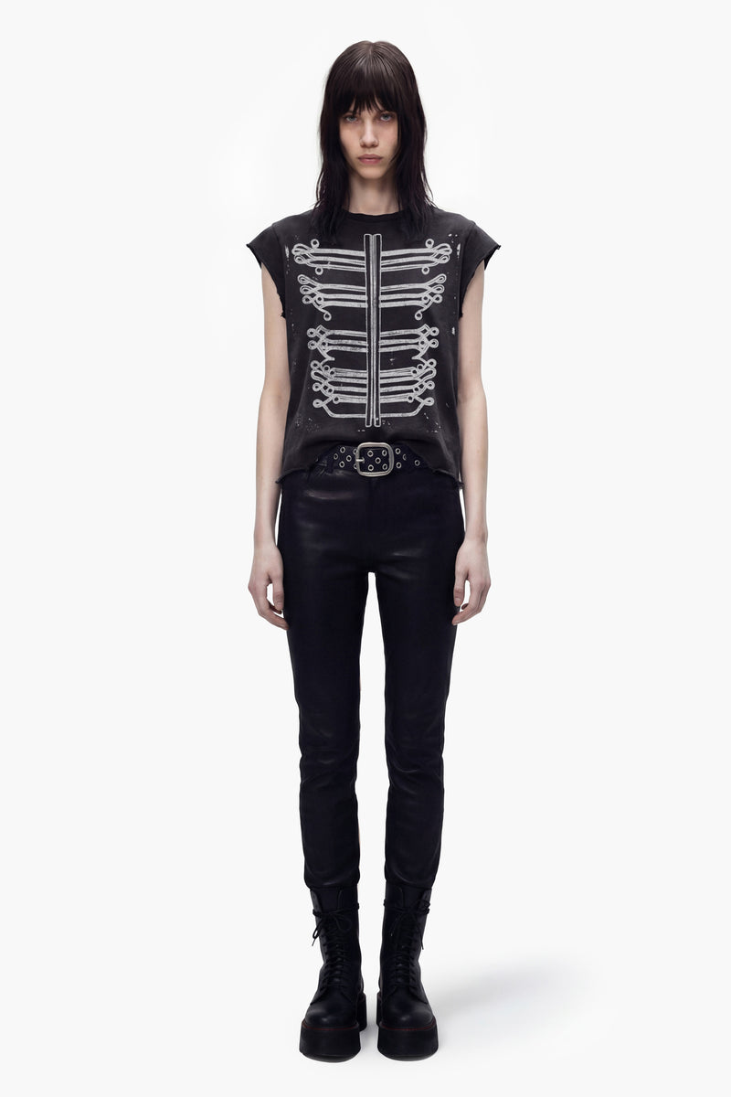 NAPOLEON ROCKER TEE - BLACK - WOMEN