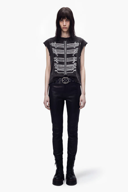 NAPOLEON ROCKER TEE - BLACK - WOMEN