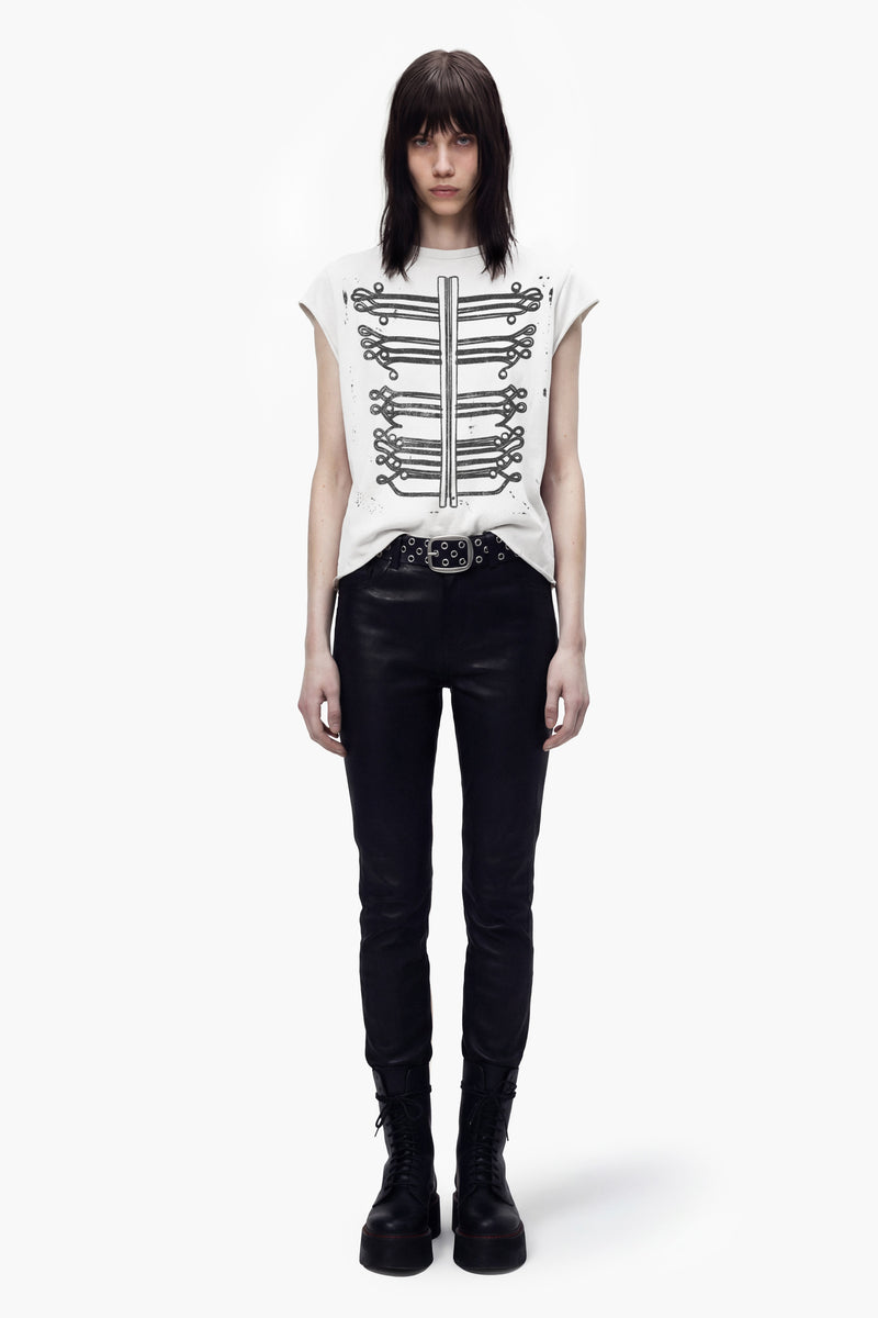 NAPOLEON ROCKER TEE - VINTAGE WHITE - WOMEN