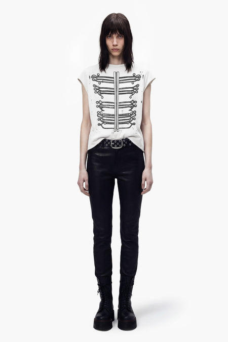 NAPOLEON ROCKER TEE - VINTAGE WHITE - WOMEN