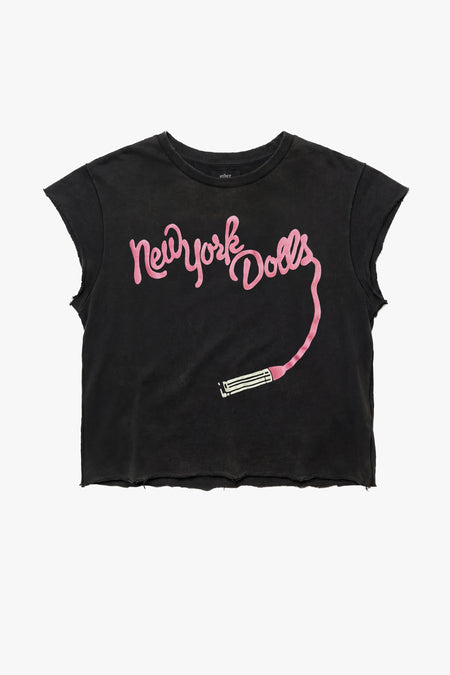 NEW YORK DOLLS LIPSTICK RAW EDGE VINTAGE T-SHIRT