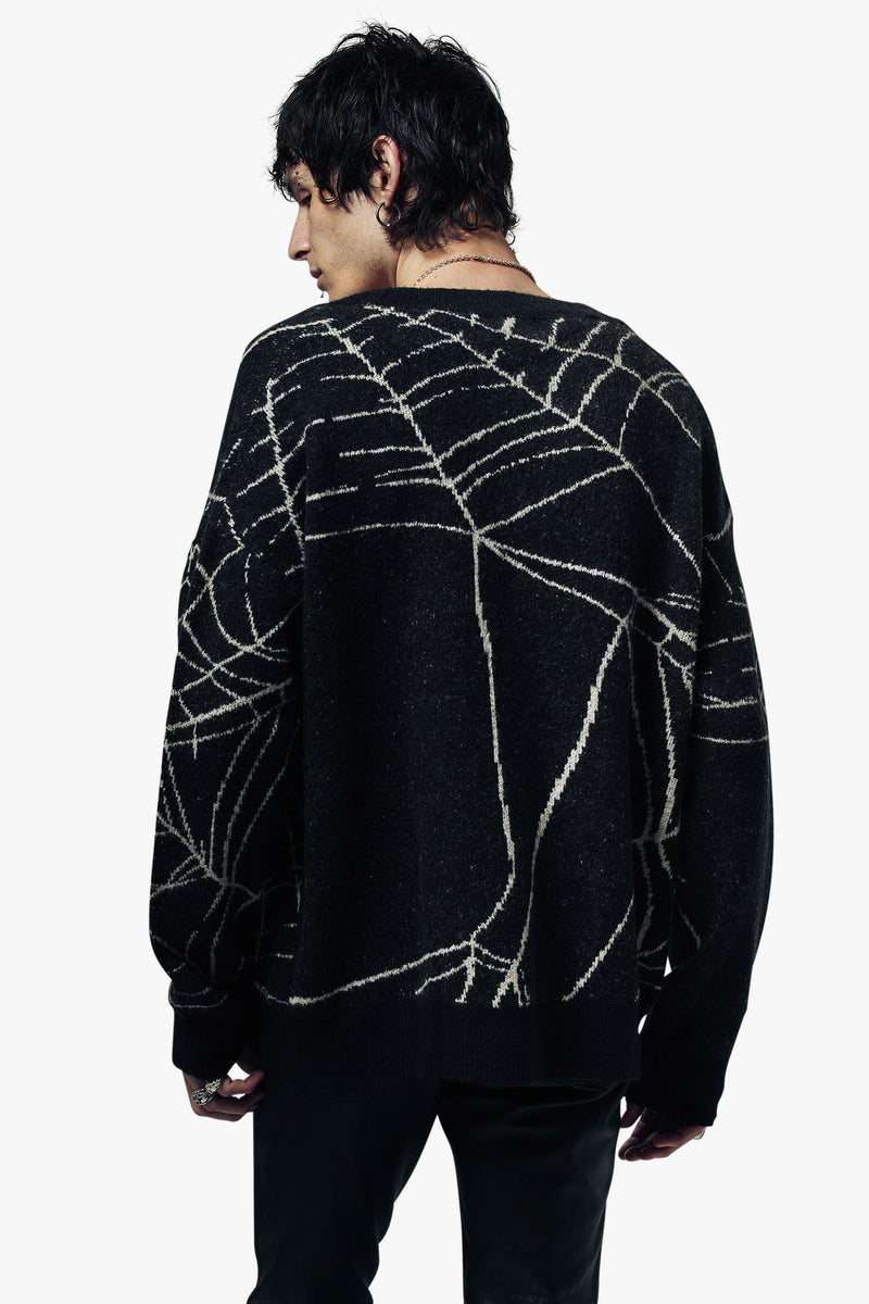 Oversized Web Cardigan