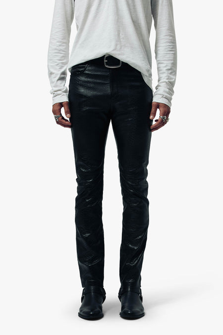 Leather Croc Pants