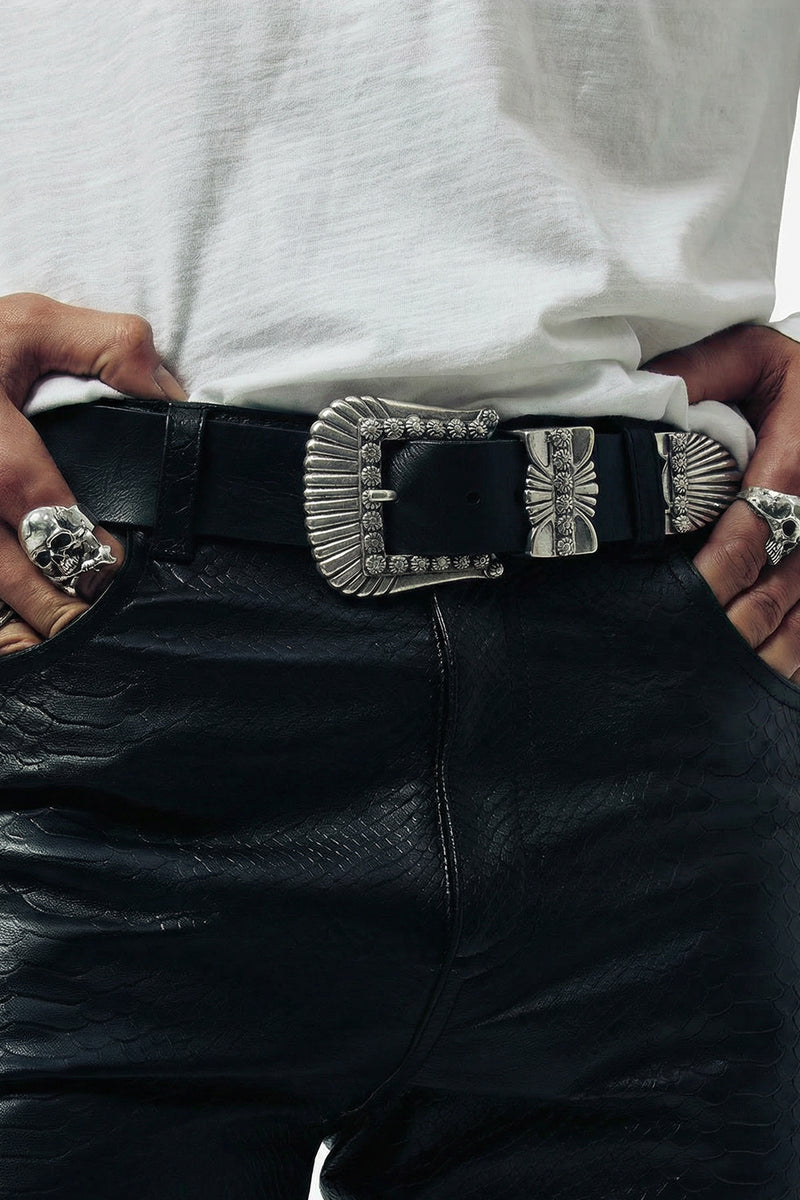 MARAUDER BELT - DISTRESSED BLACK