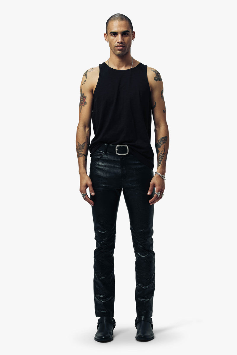 Slub Vest Black