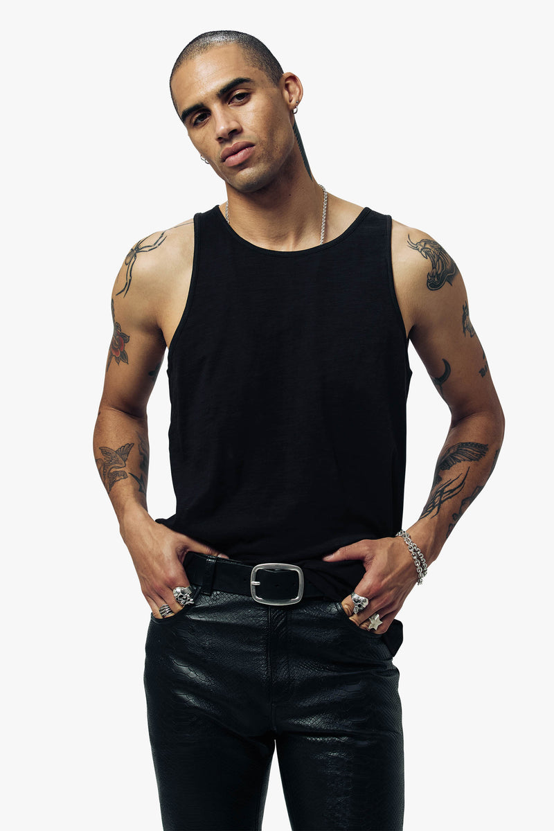 Slub Vest Black