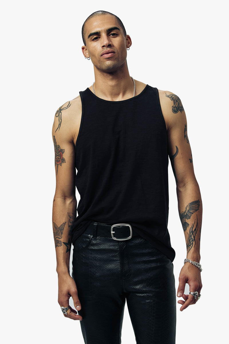 Slub Vest Black