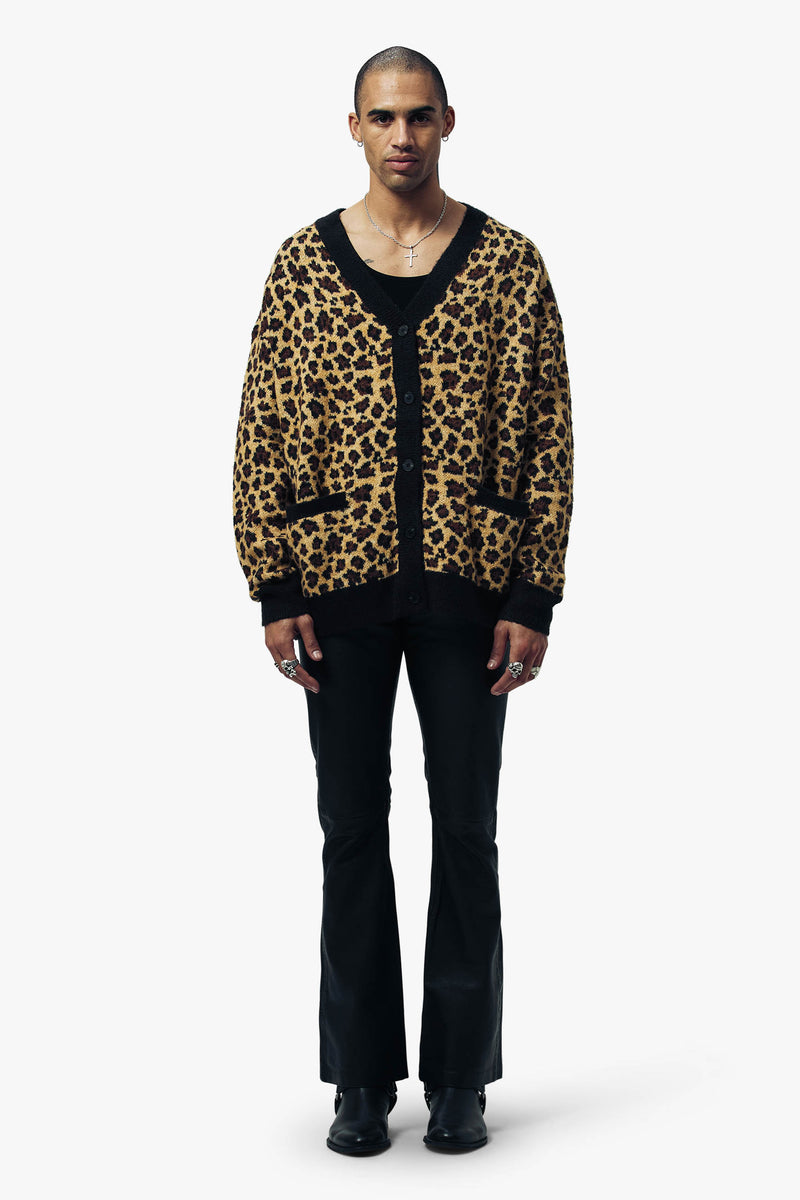 Oversized Leopard Cardigan | Blonde