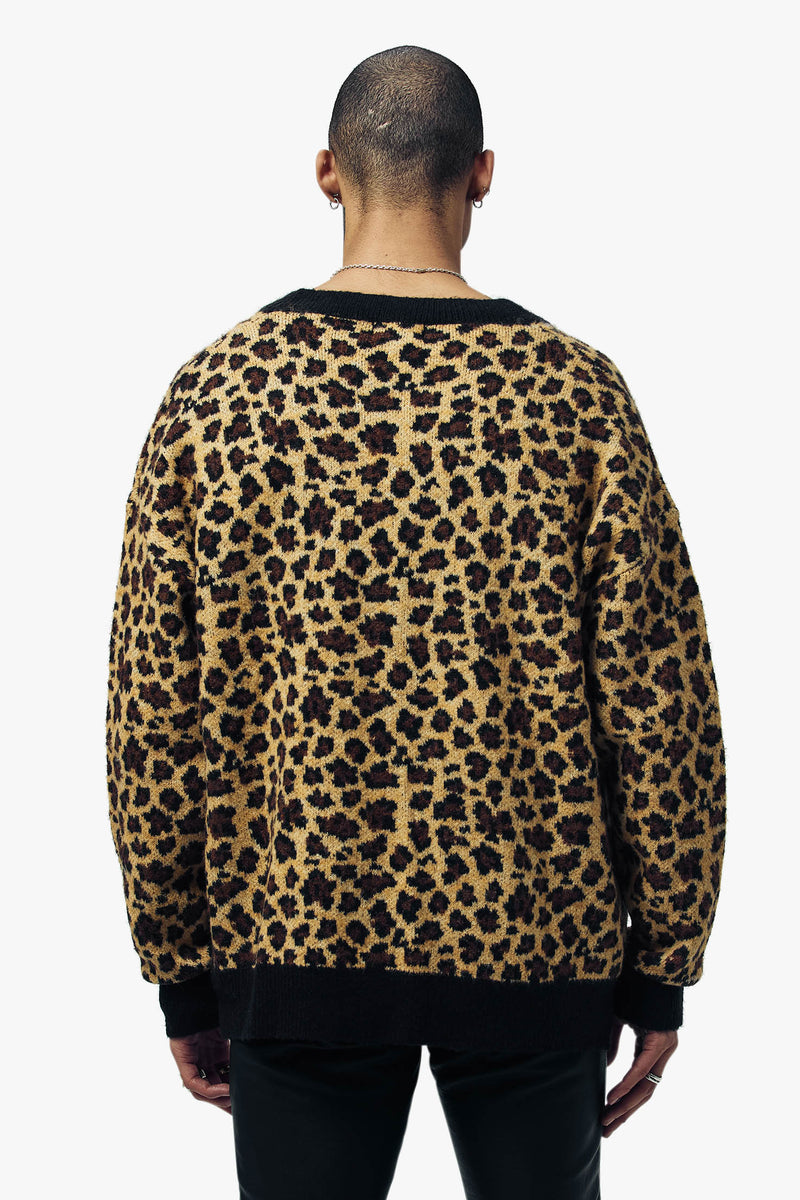 Oversized Leopard Cardigan | Blonde