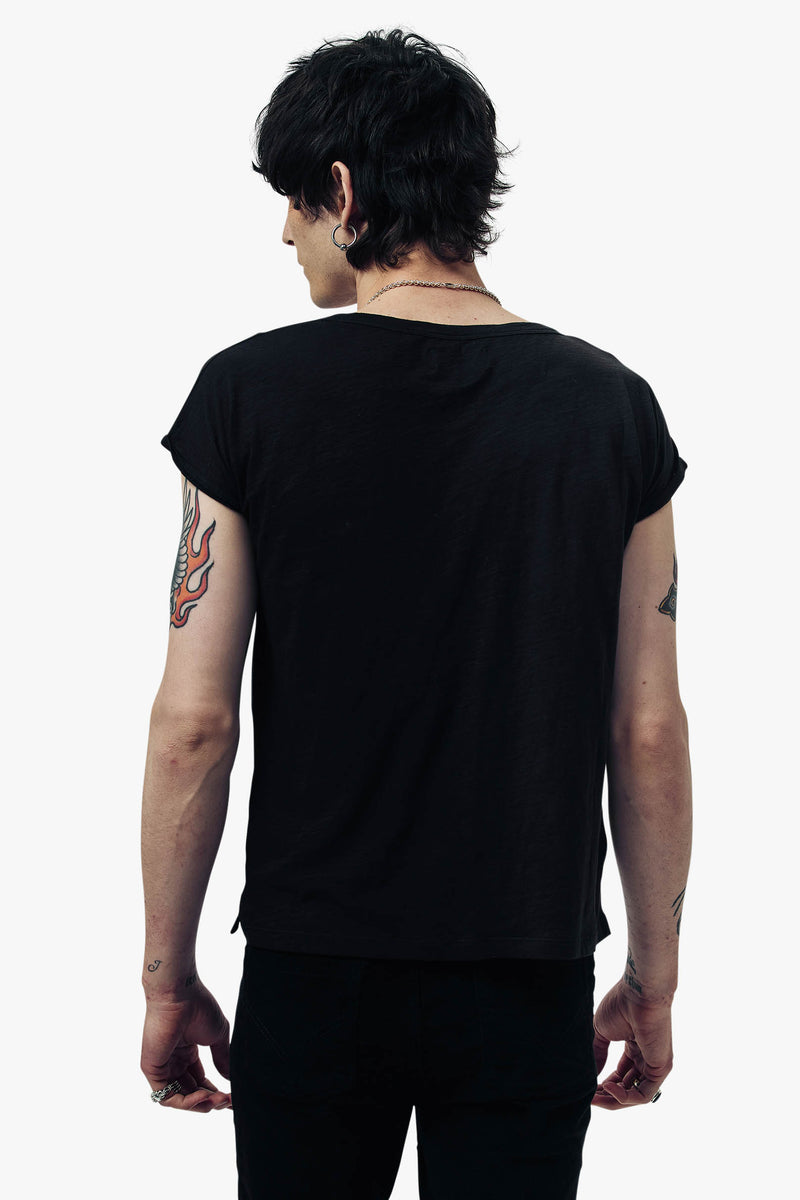 Scoop Neck T-Shirt | Black