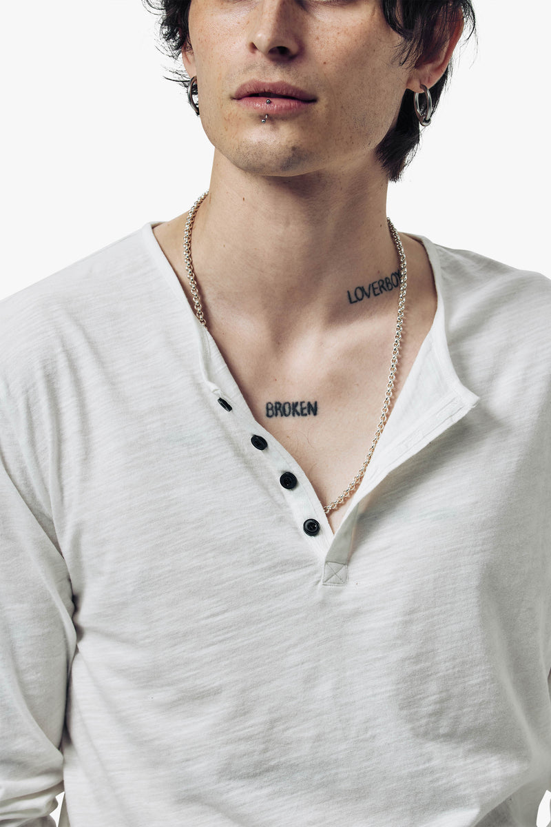 Damon Long Sleeve Henley T Shirt Bundle - Mixed