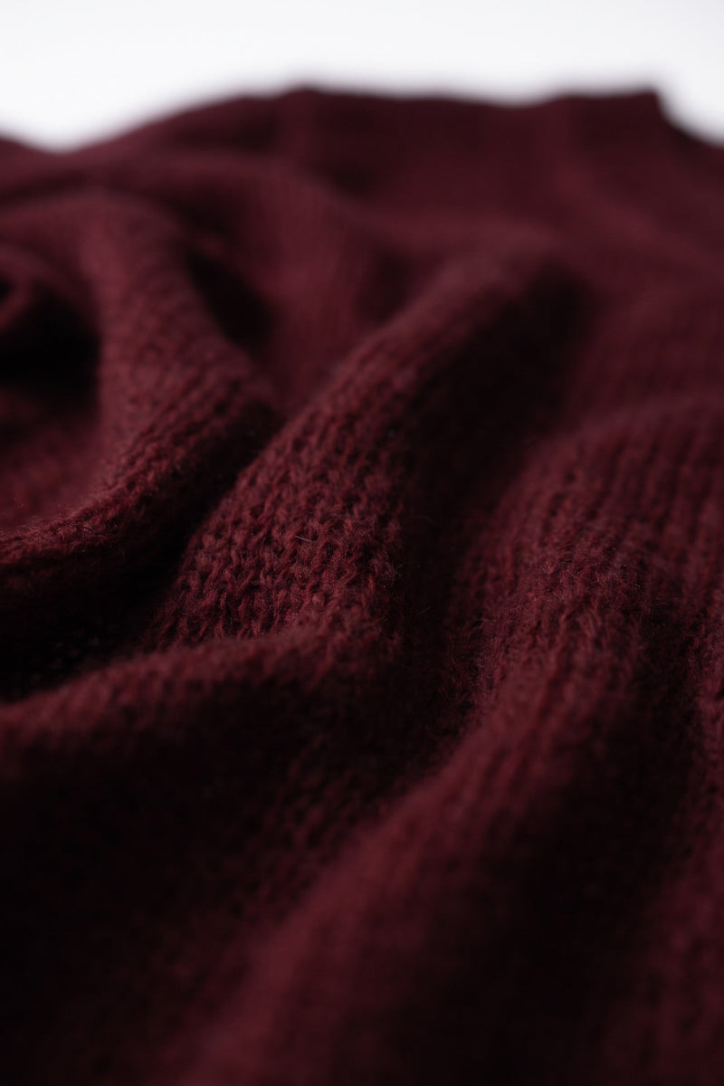 Oversized Mohair Navarro Jumper -  Oxblood - Women
