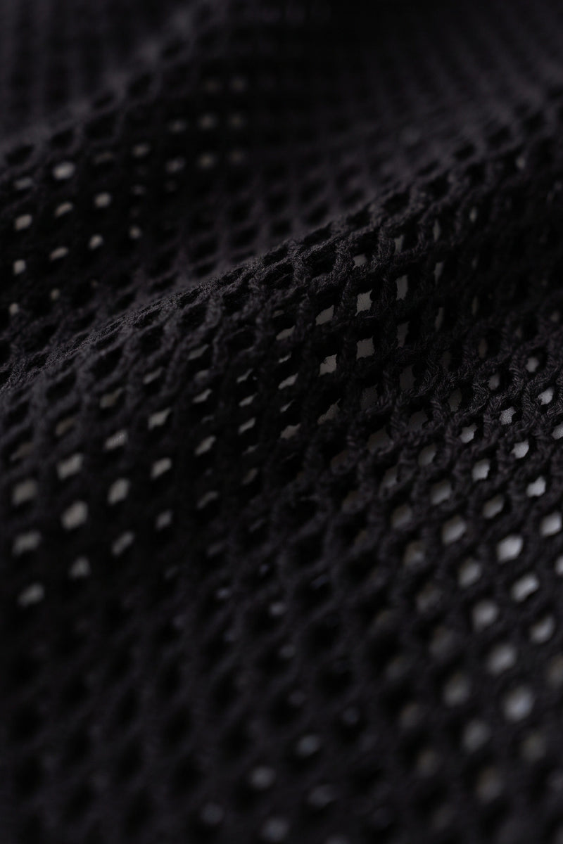 Knit Vest mesh fabric detail