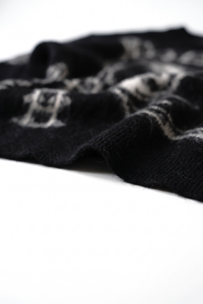 REVERSE SKELETON JUMPER - BLACK