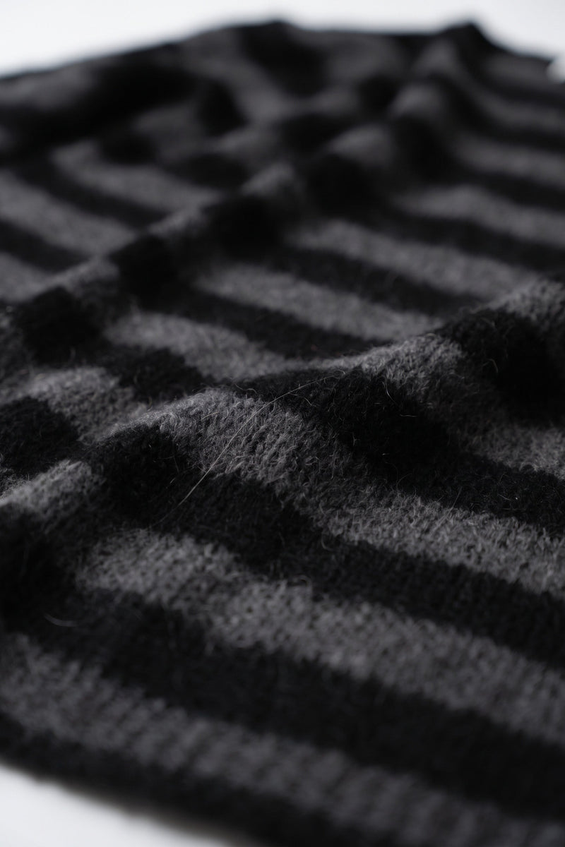 CLASSIC STRIPE NAVARRO JUMPER - BLACK & GUN METAL GREY - WOMENS