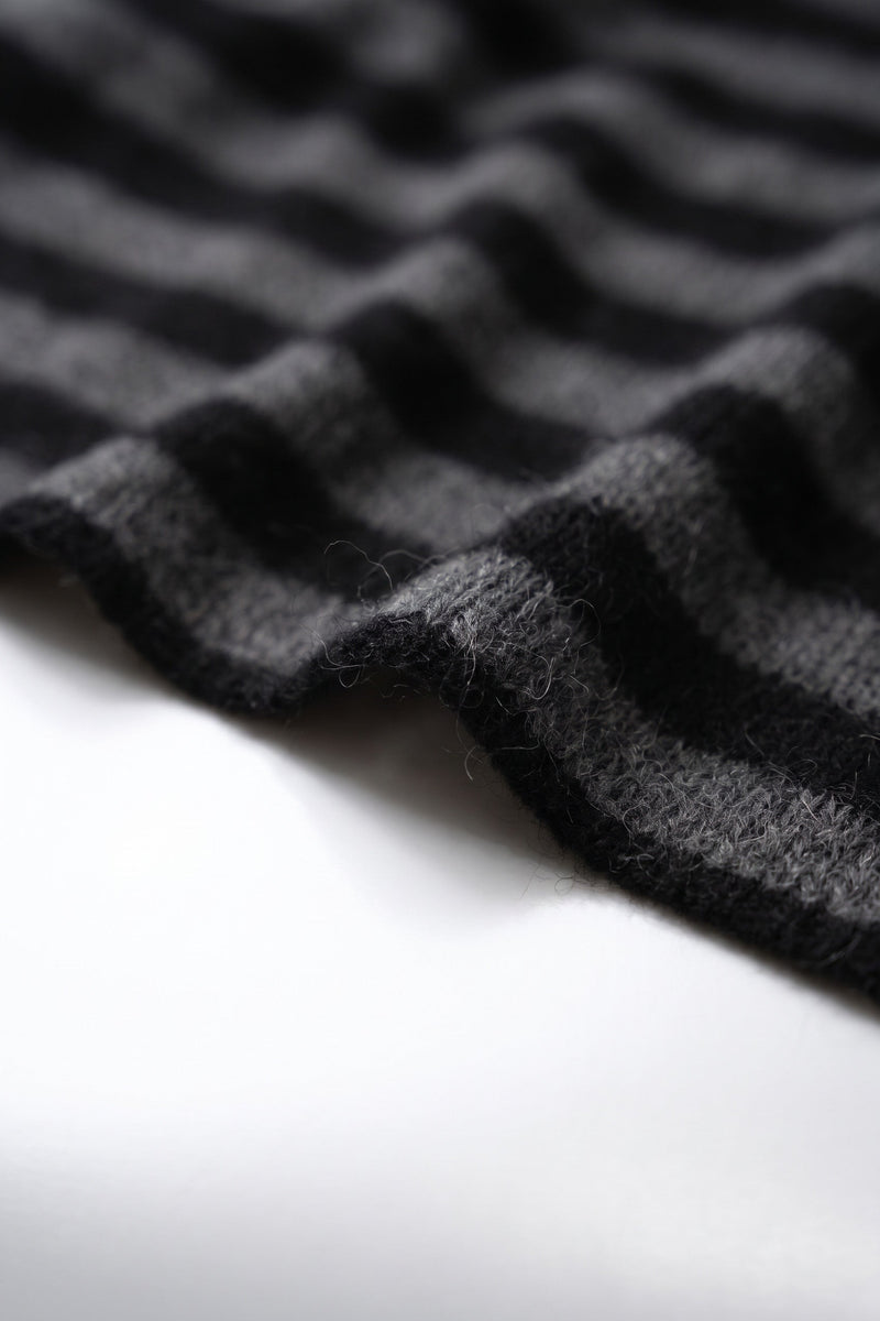 CLASSIC STRIPE NAVARRO JUMPER - BLACK & GUN METAL GREY - WOMENS