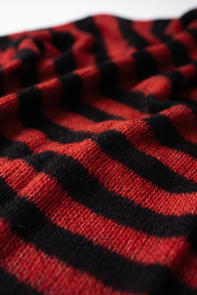 CLASSIC STRIPE NAVARRO JUMPER - BLACK & OXBLOOD