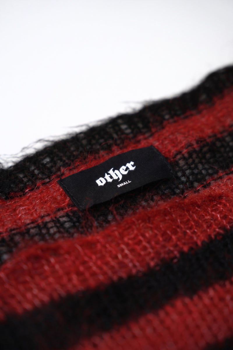 CLASSIC STRIPE NAVARRO JUMPER - BLACK & OXBLOOD